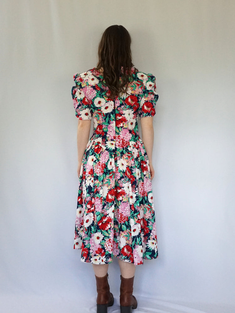 Floral Fit and Flare Dress - S